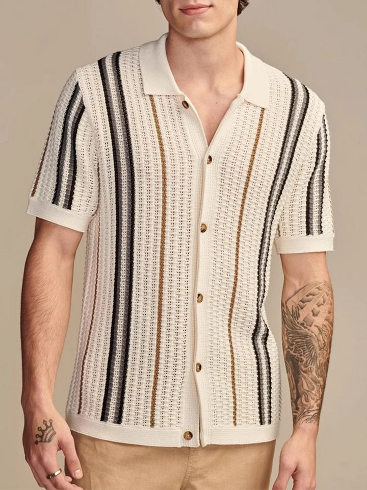 Camicia in Maglia Cabana con Bottoni