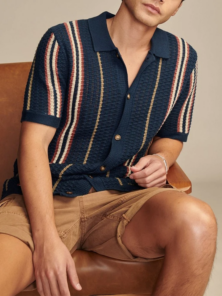 Camicia in Maglia Cabana con Bottoni