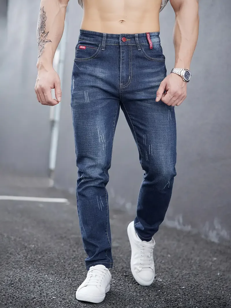 Jean Slim Effet Usé Savage Cut