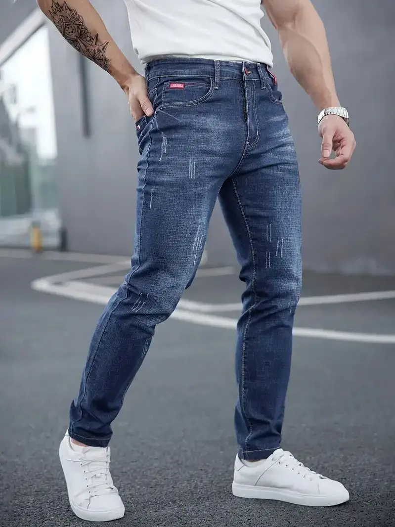 Jean Slim Effet Usé Savage Cut