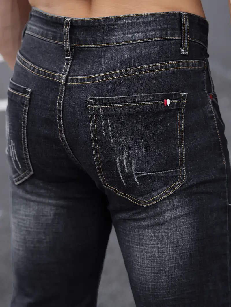 Jean Slim Effet Usé Savage Cut
