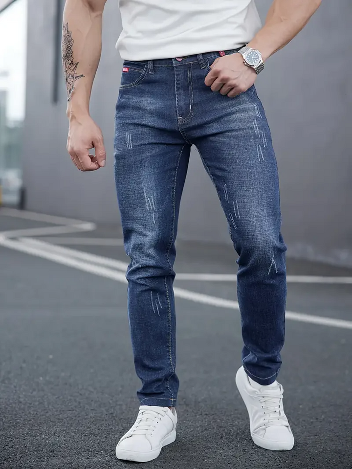 Jean Slim Effet Usé Savage Cut