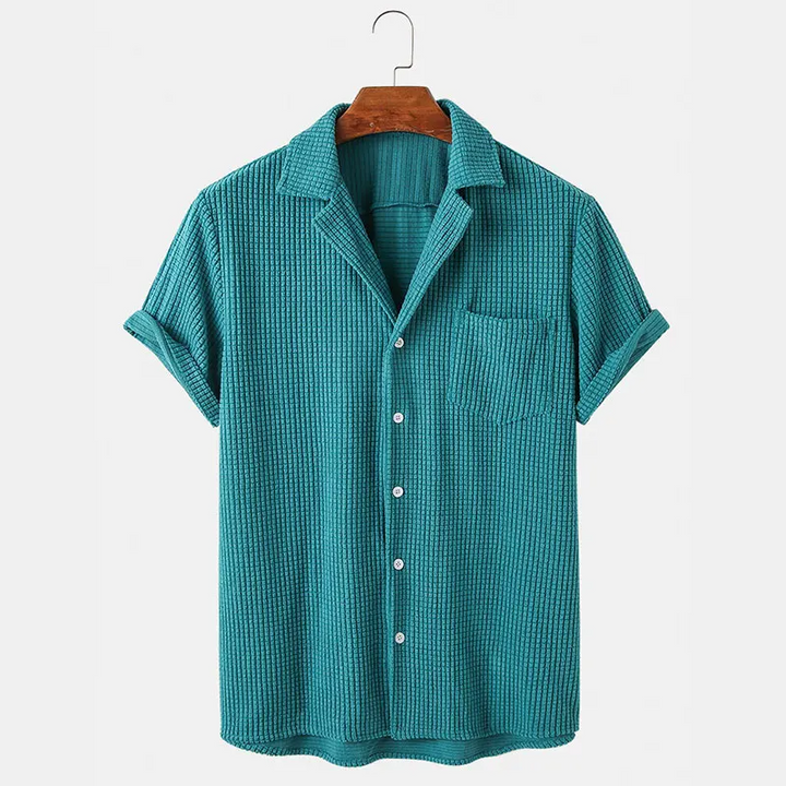 Camicia abbottonata in maglia waffle Bayshore