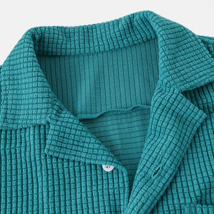 Camicia abbottonata in maglia waffle Bayshore