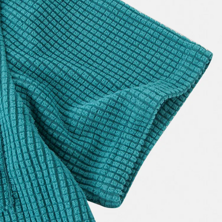 Camicia abbottonata in maglia waffle Bayshore