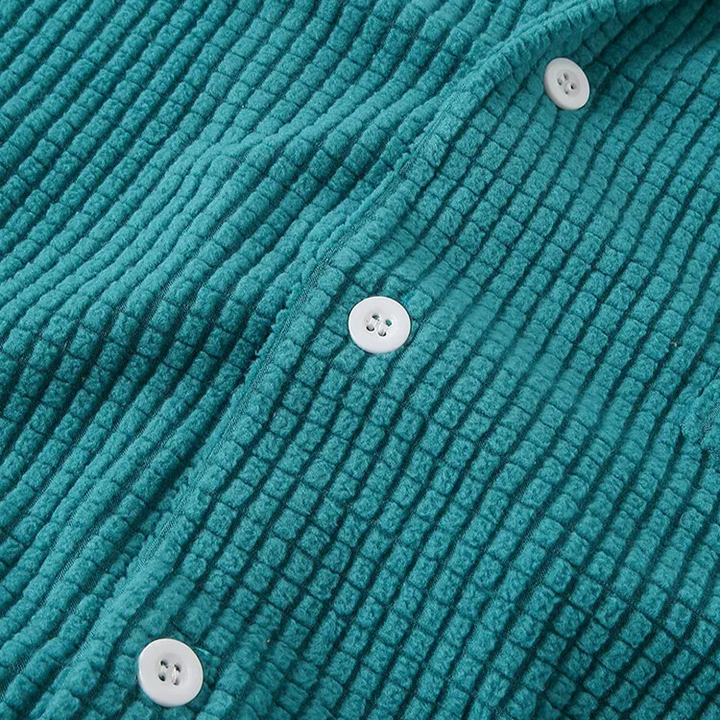 Camicia abbottonata in maglia waffle Bayshore