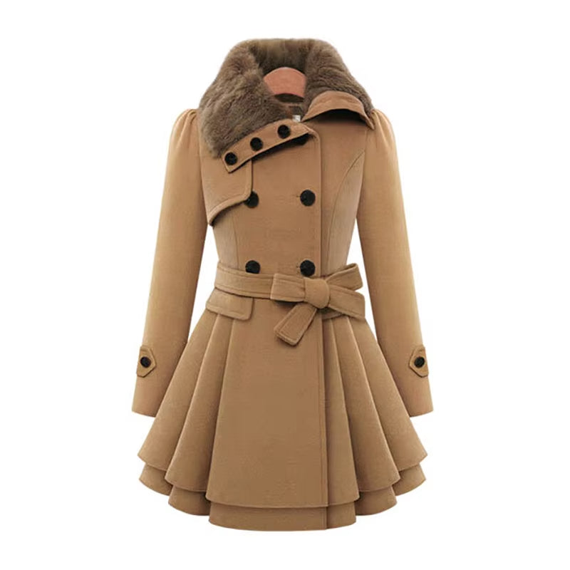 Manteau Maison à Ourlet Superposé