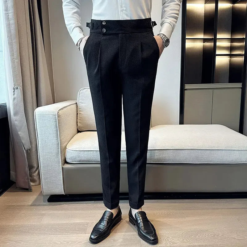 Pantalon Texturé Élégant