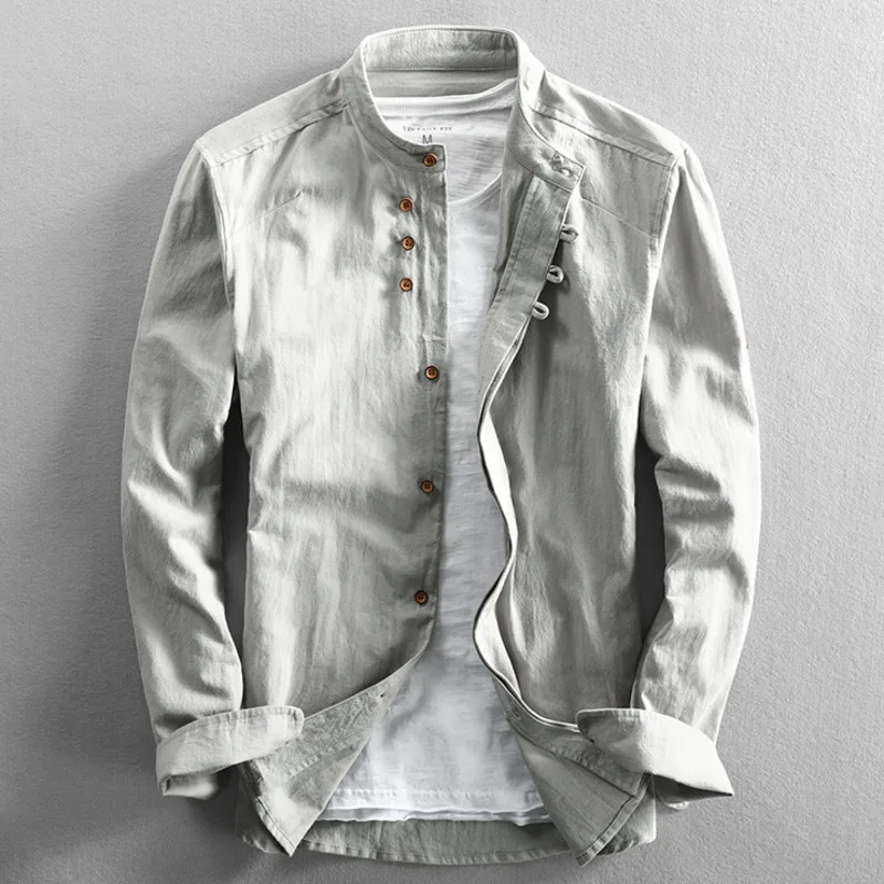 Chemise boutonnée en lin Ashford