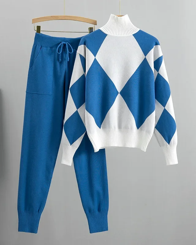 Ensemble en Maille Argyle Hudson