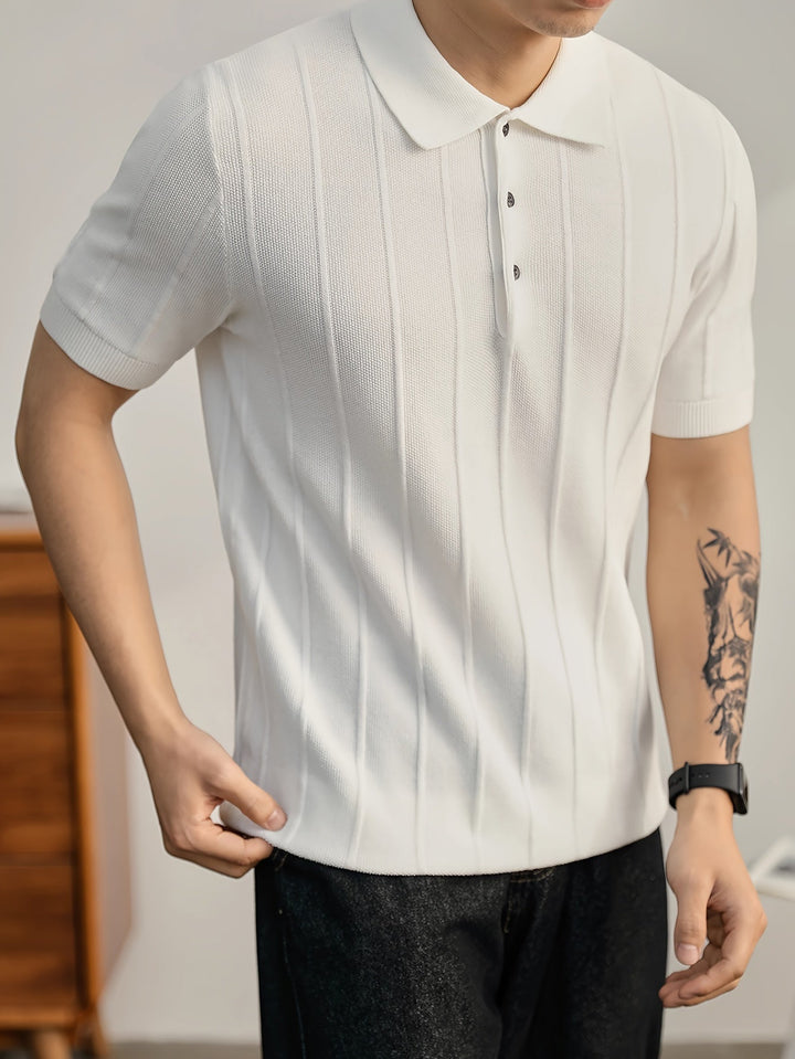 Polo en maille texturée Riviera
