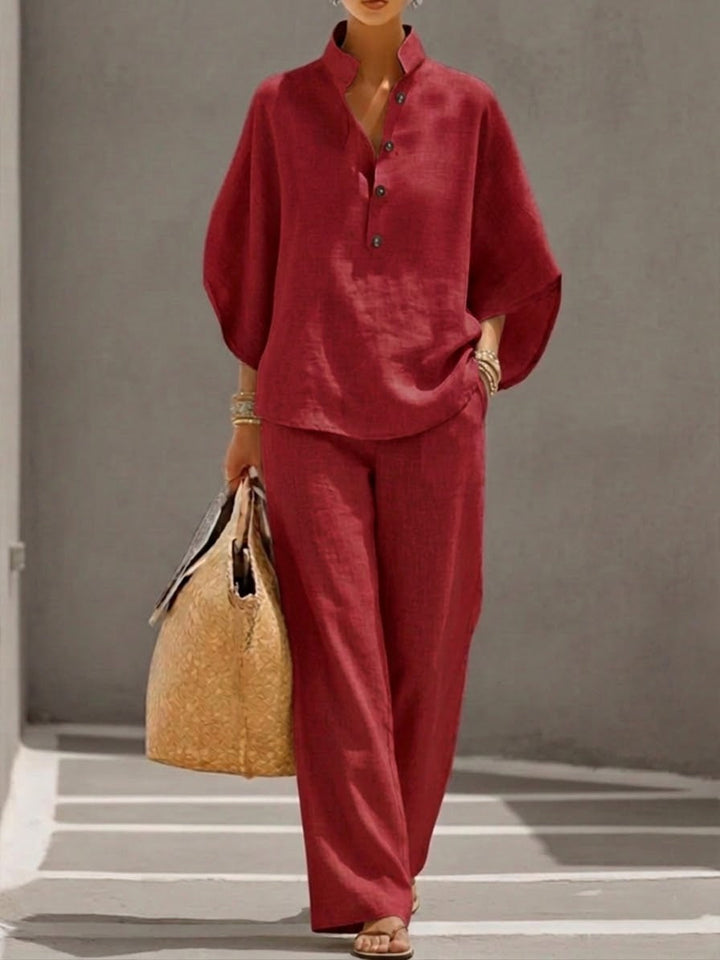 Mariel - Set Maniche Pipistrello e Pantaloni Larghi