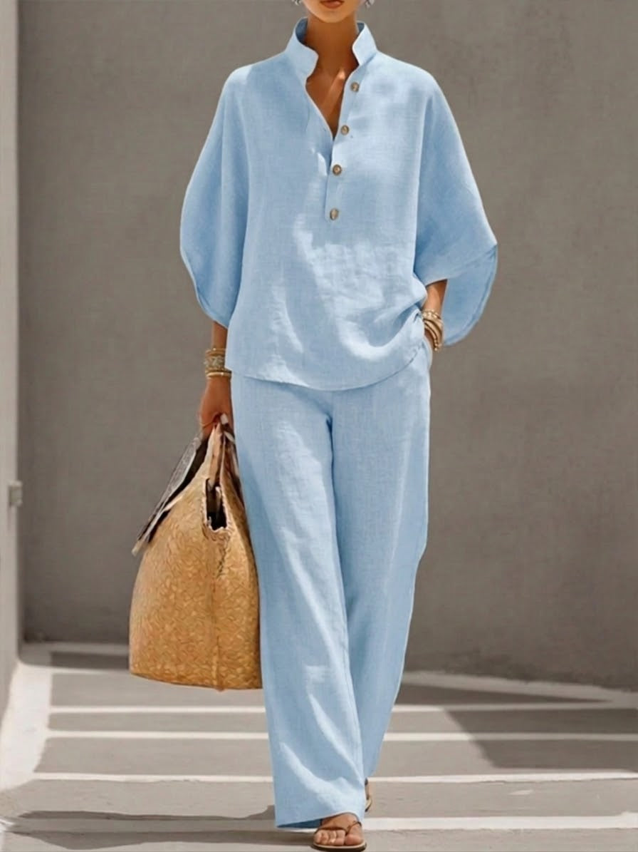 Mariel - Set Maniche Pipistrello e Pantaloni Larghi