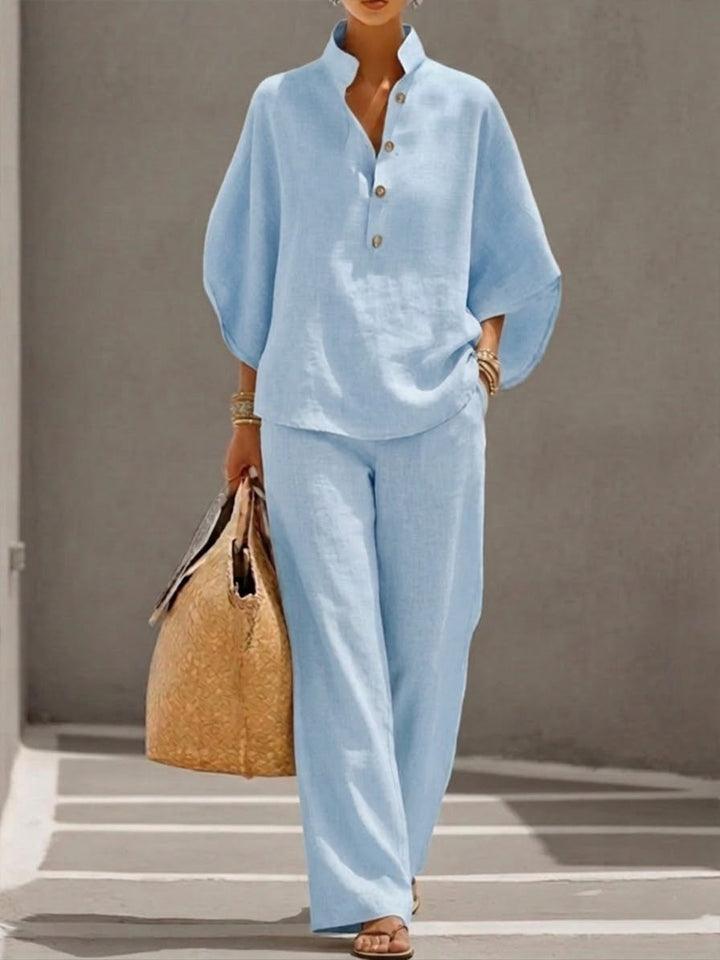Mariel - Set Maniche Pipistrello e Pantaloni Larghi