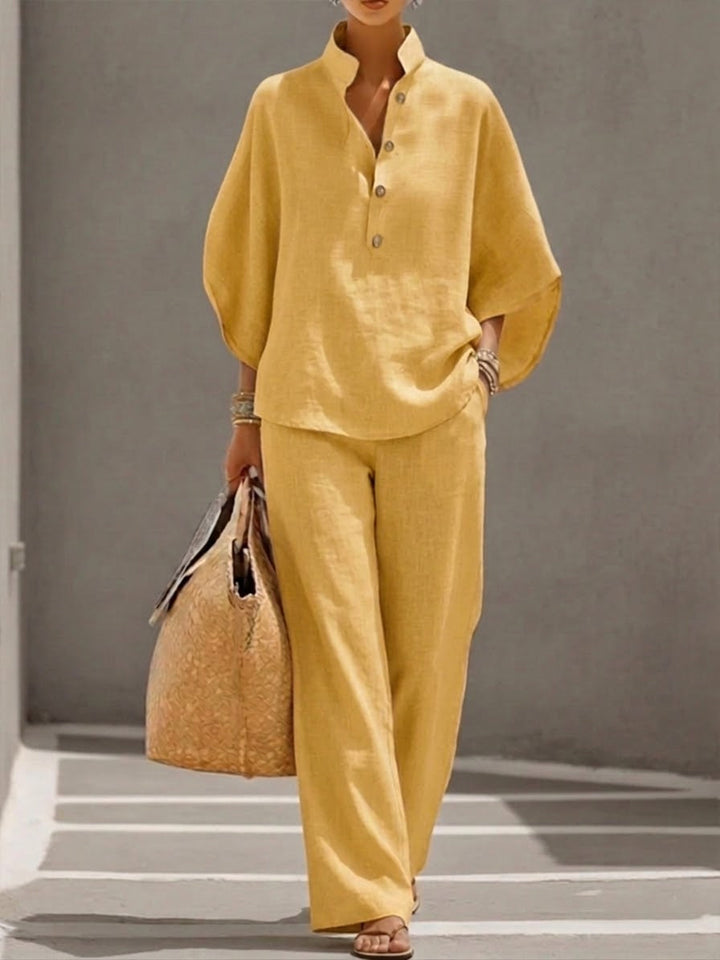 Mariel - Set Maniche Pipistrello e Pantaloni Larghi
