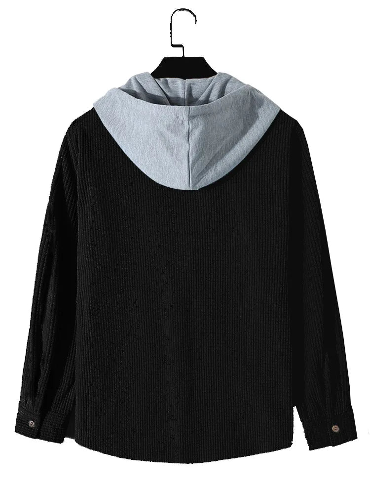 Chemise à capuche en maille décontractée