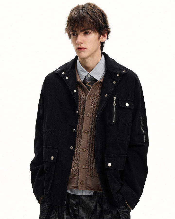 Men's Washed Cotton Utility Field Jacket