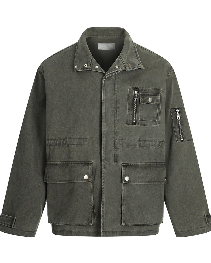 Men's Washed Cotton Utility Field Jacket