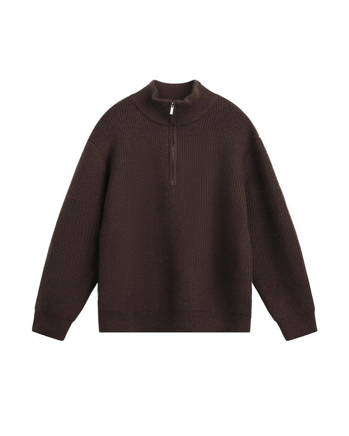 Men's Vintage Loop-Knit Half-Zip Sweater