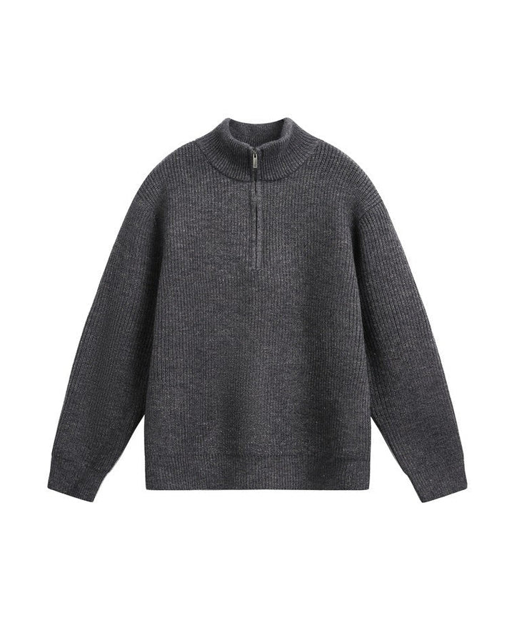 Men's Vintage Loop-Knit Half-Zip Sweater