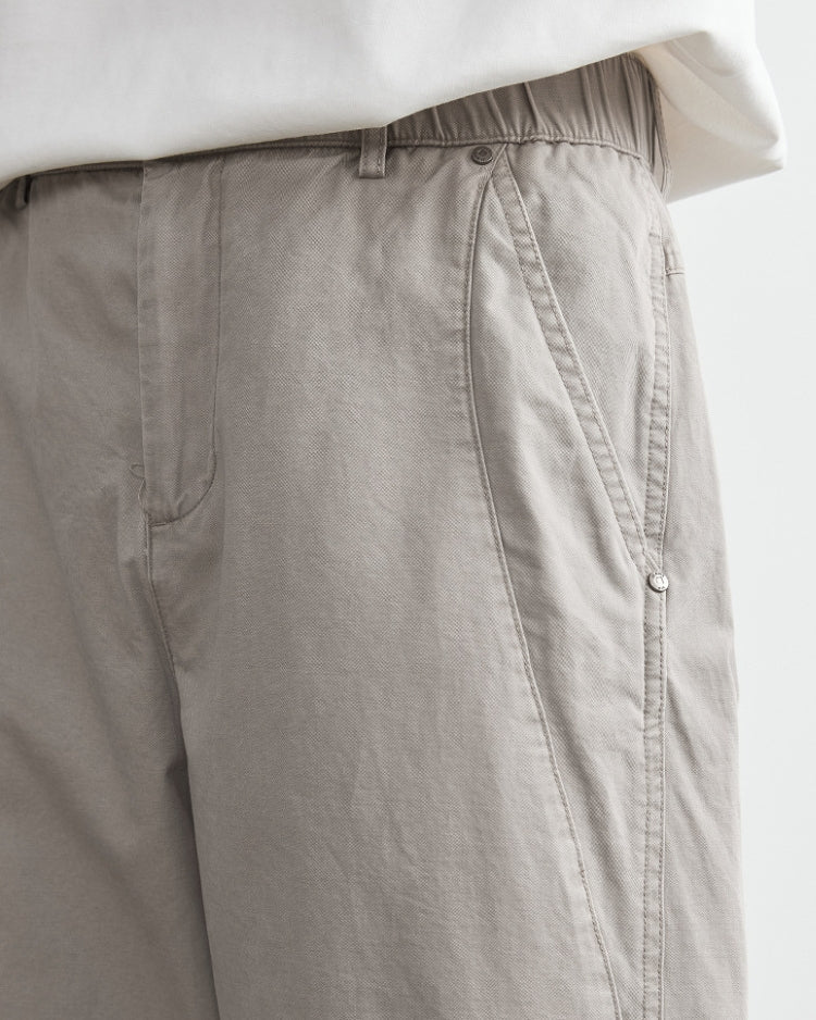 Relaxed Elastic Waistband Jeans look Trousers
