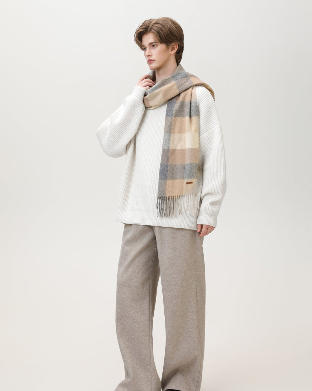 Sunday Scare Oversized Knit Relaxed Crewneck Sweater