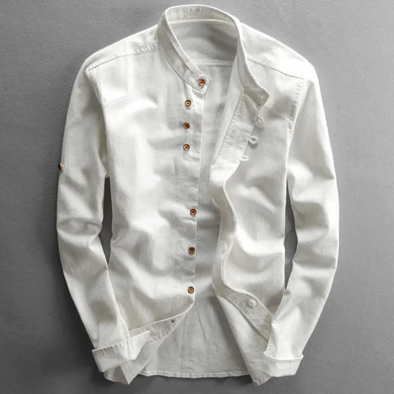 Chemise boutonnée en lin Ashford