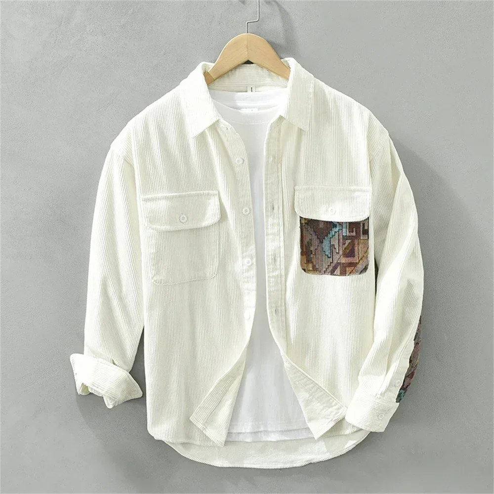 Camicia in velluto a coste Patch-Theory